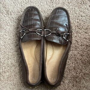Ralph Lauren Dark Brown Crocodile Loafers